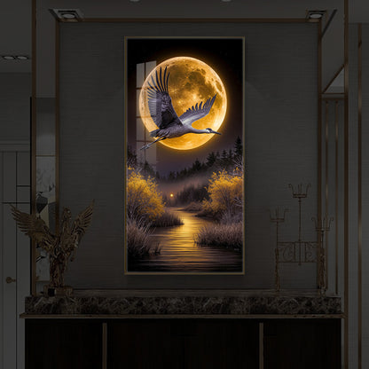 Regalia Bird Modern Luxury Backlight Vertical Wall Art