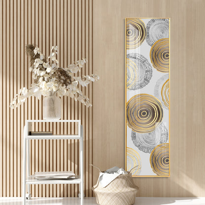 Spiral Gold & Black Design Premium Acrylic Vertical Wall Art