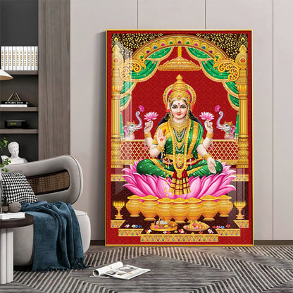 Lakshmi's Blessing Premium Acrylic Vertical Wall Art