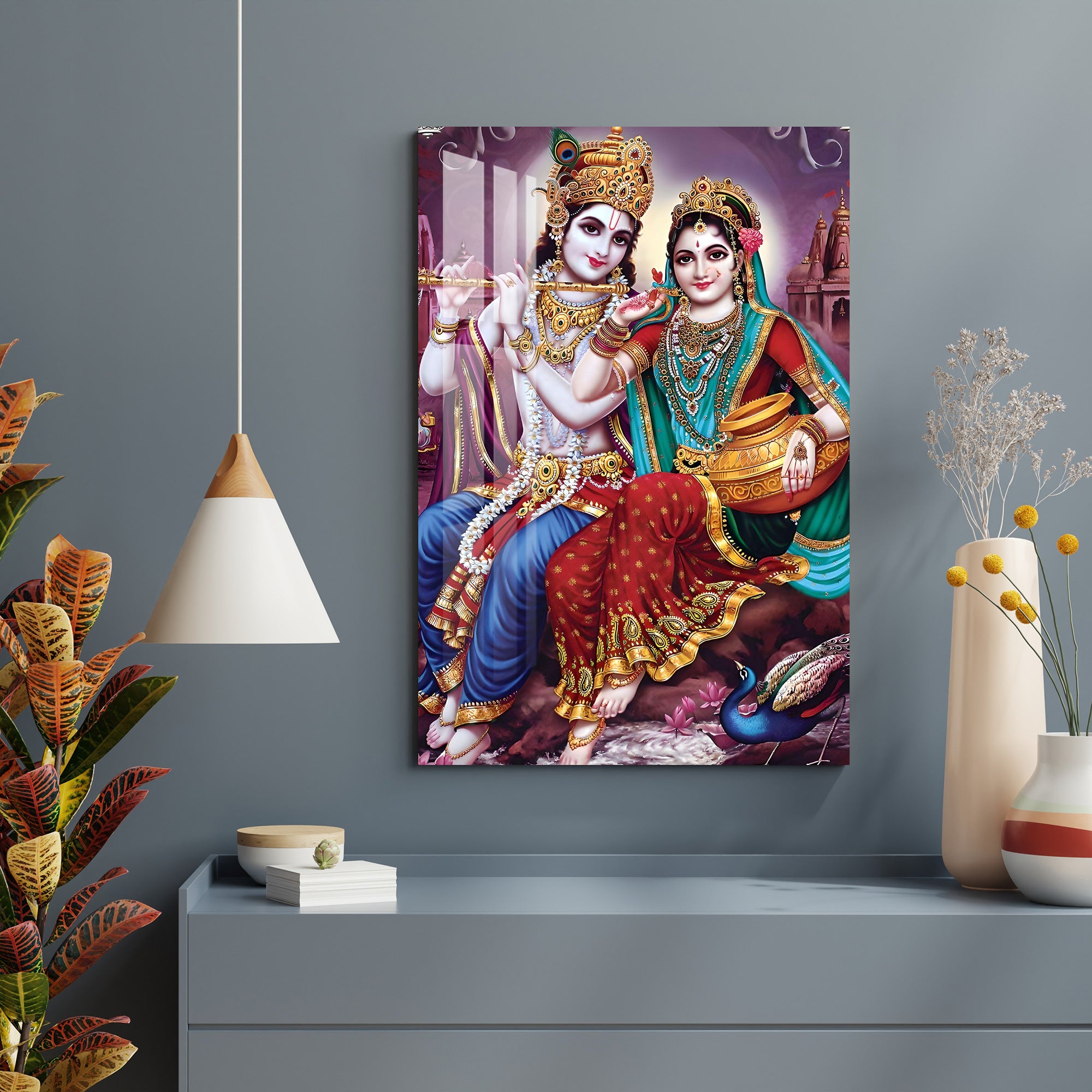 Radha Krishna Acrylic Wall Art