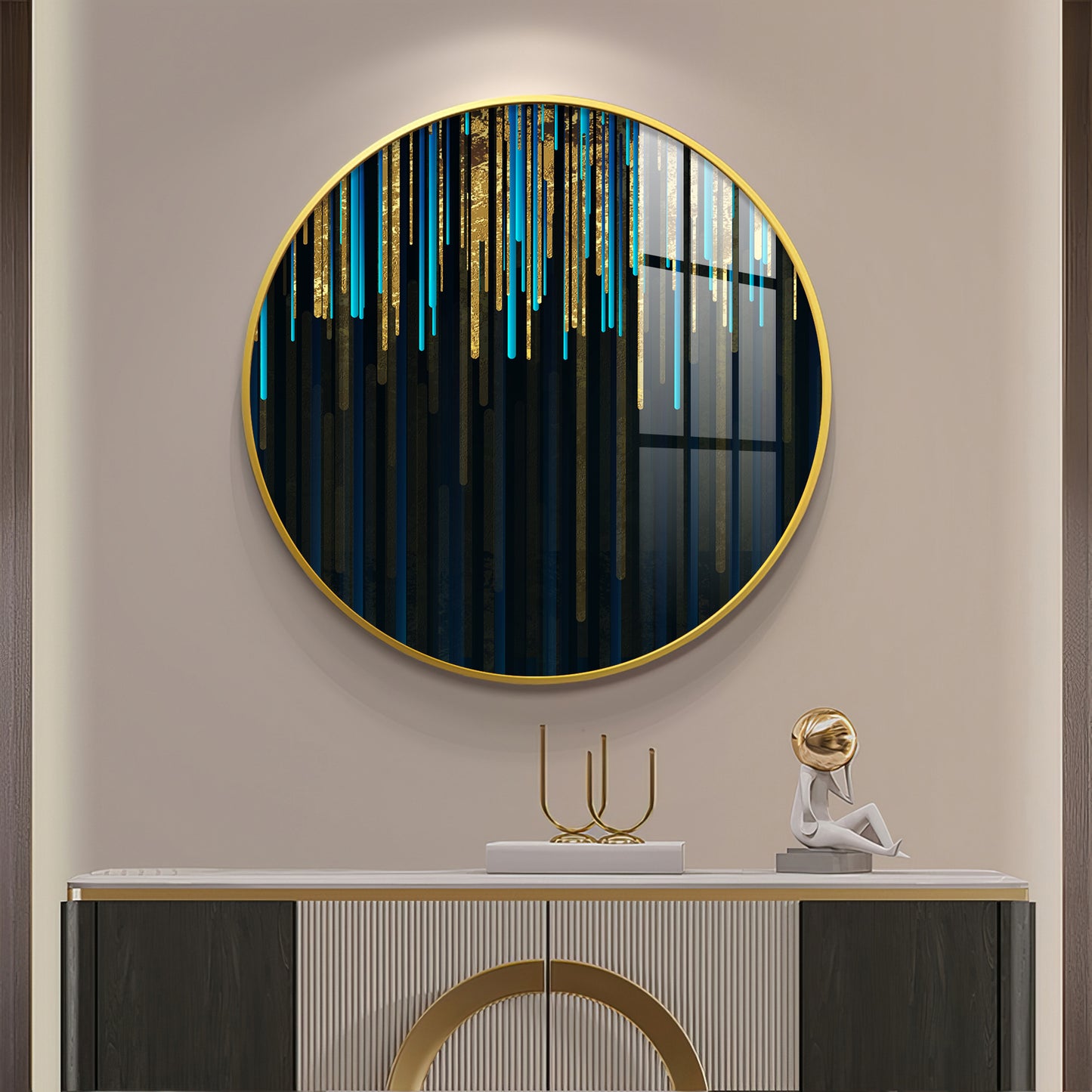 Colorful Palette Premium Acrylic Round Wall Art