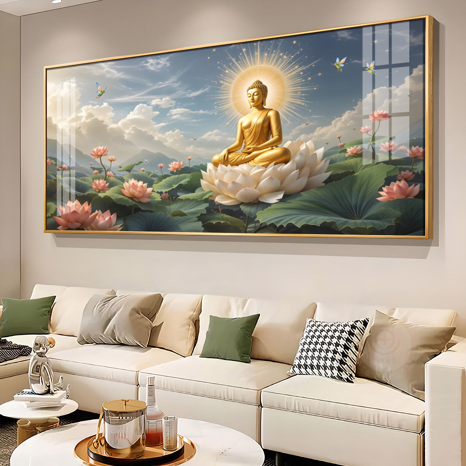 Tranquil Buddha Artwork Premium Acrylic Horizontal Wall Art