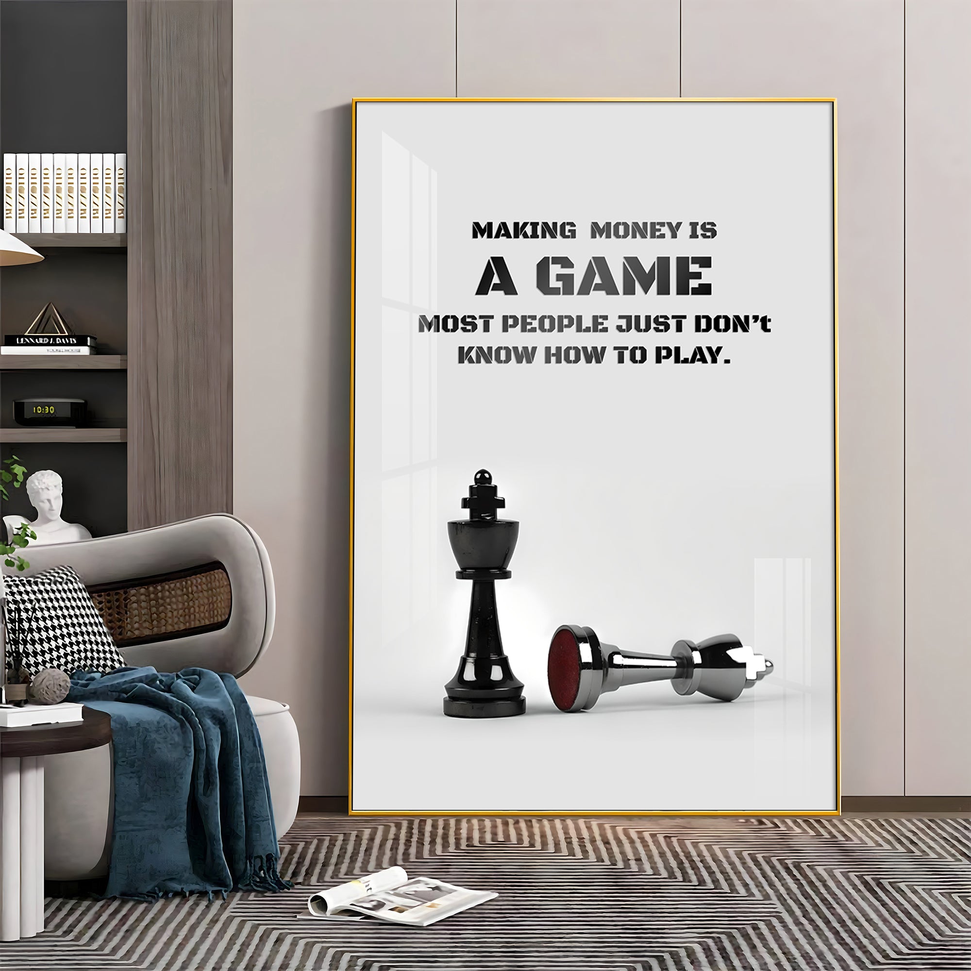 Making Money Is A Game Premium Acrylic Vertical Wall Art