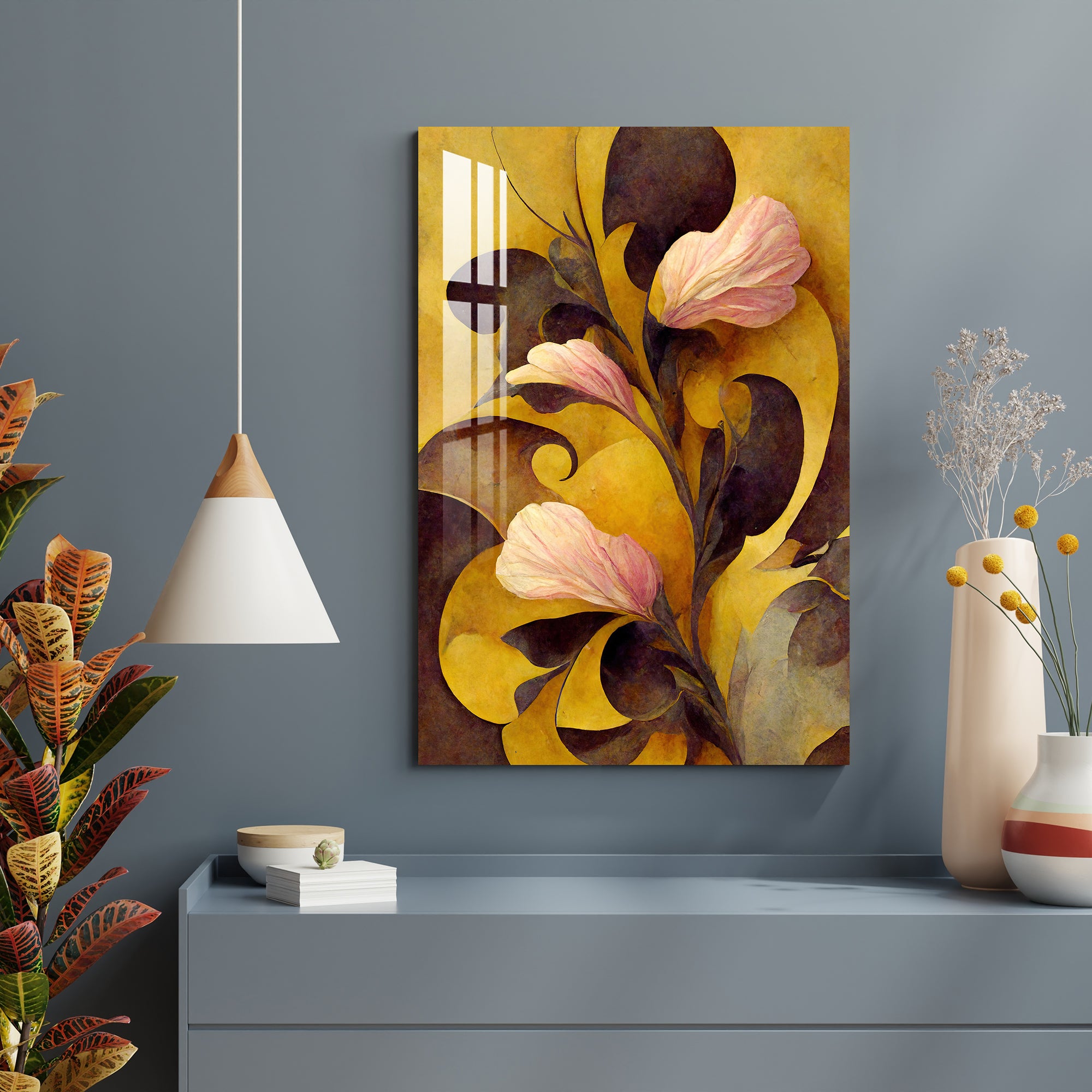 Balcony Flowers Acrylic Wall Art