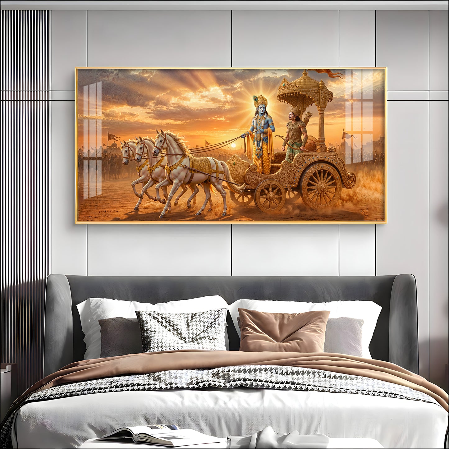 Shrimad Bhagavad Gita Premium Acrylic Horizontal Wall Art