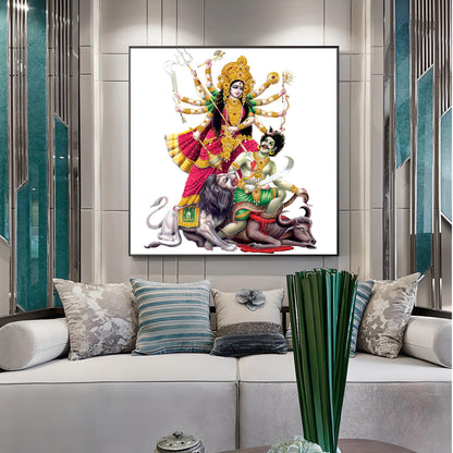 Mahishasuramardini Grace Premium Acrylic Square Wall Art