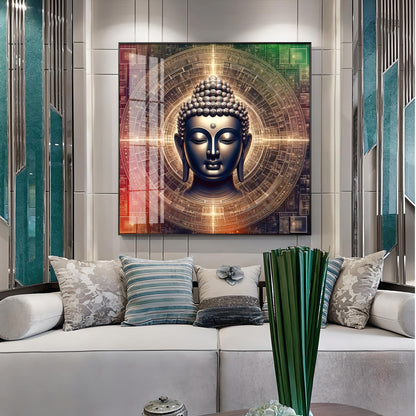 Divine and Peaceful Buddha Premium Acrylic Square Wall Art