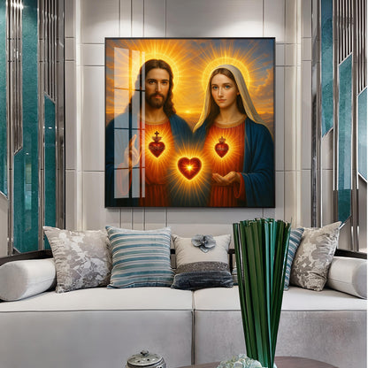 Most Sacred Heart of Jesus Premium Acrylic Square Wall Art