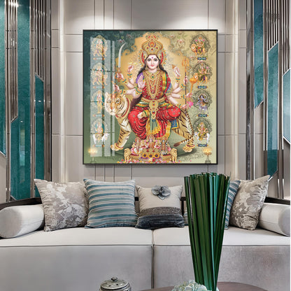 Celestial Grace Goddess Premium Acrylic Square Wall Art