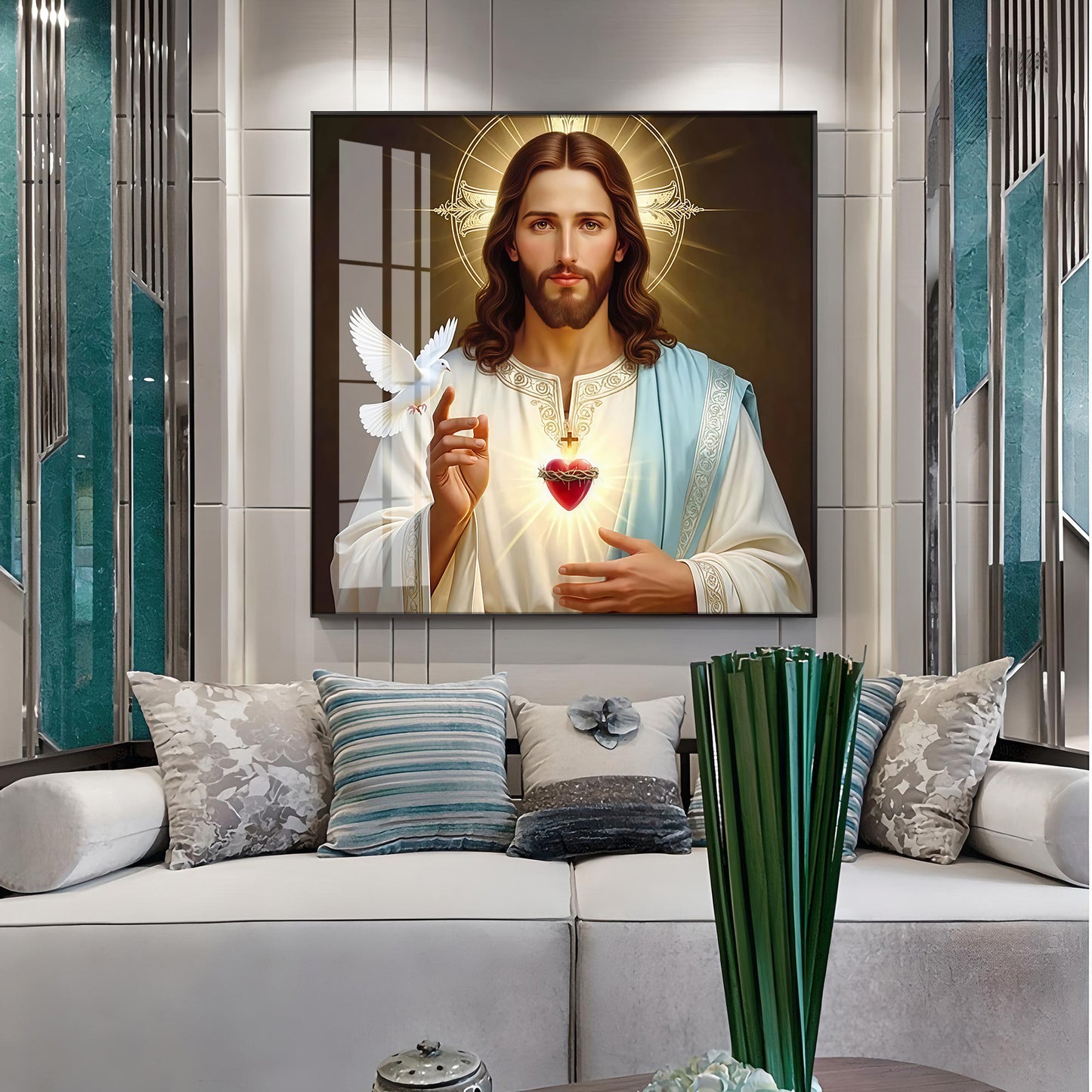 Jesus Christ Premium Acrylic Square Wall Art