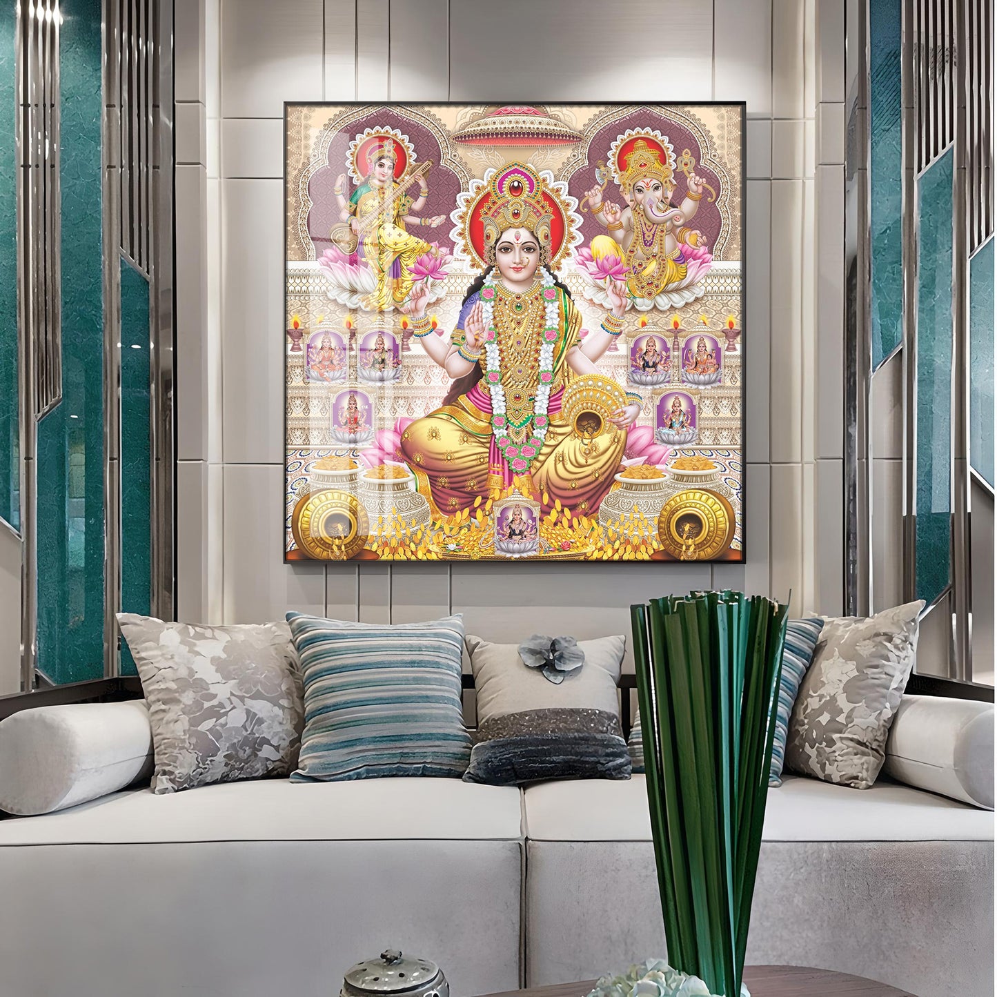 Supreme Laxmi Radiance Premium Acrylic Square Wall Art