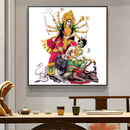 Mahishasuramardini Grace Premium Acrylic Square Wall Art