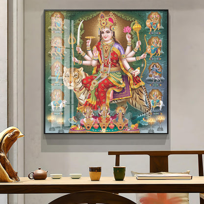 Goddess Durga Premium Acrylic Square Wall Art
