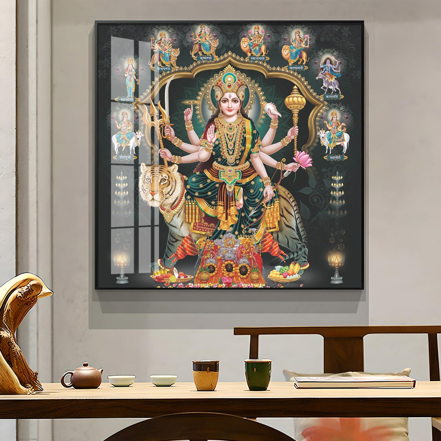 Hindu Goddess Premium Acrylic Square Wall Art