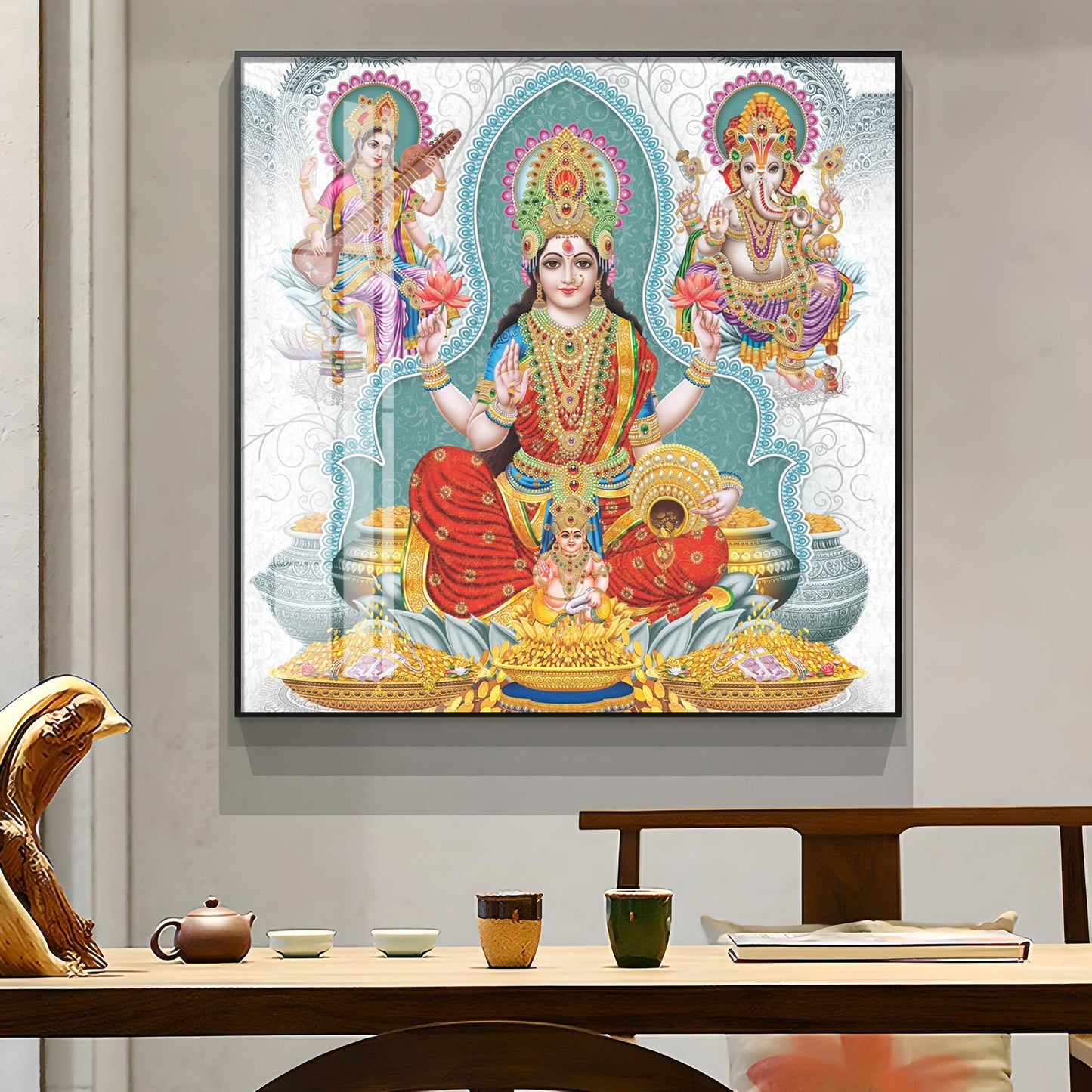 Supreme Serenity Deities Premium Acrylic Square Wall Art