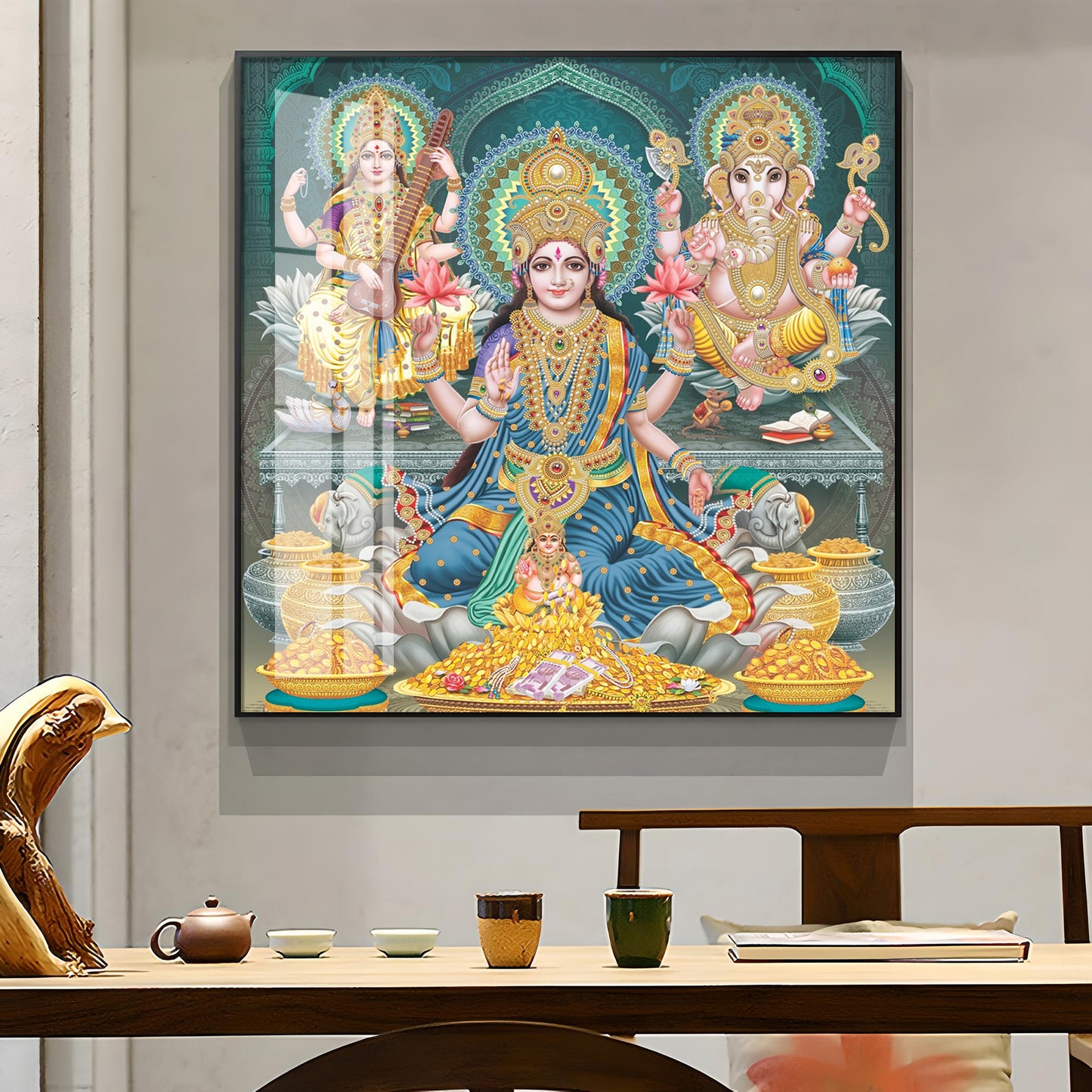 Deities Blessings Premium Acrylic Square Wall Art