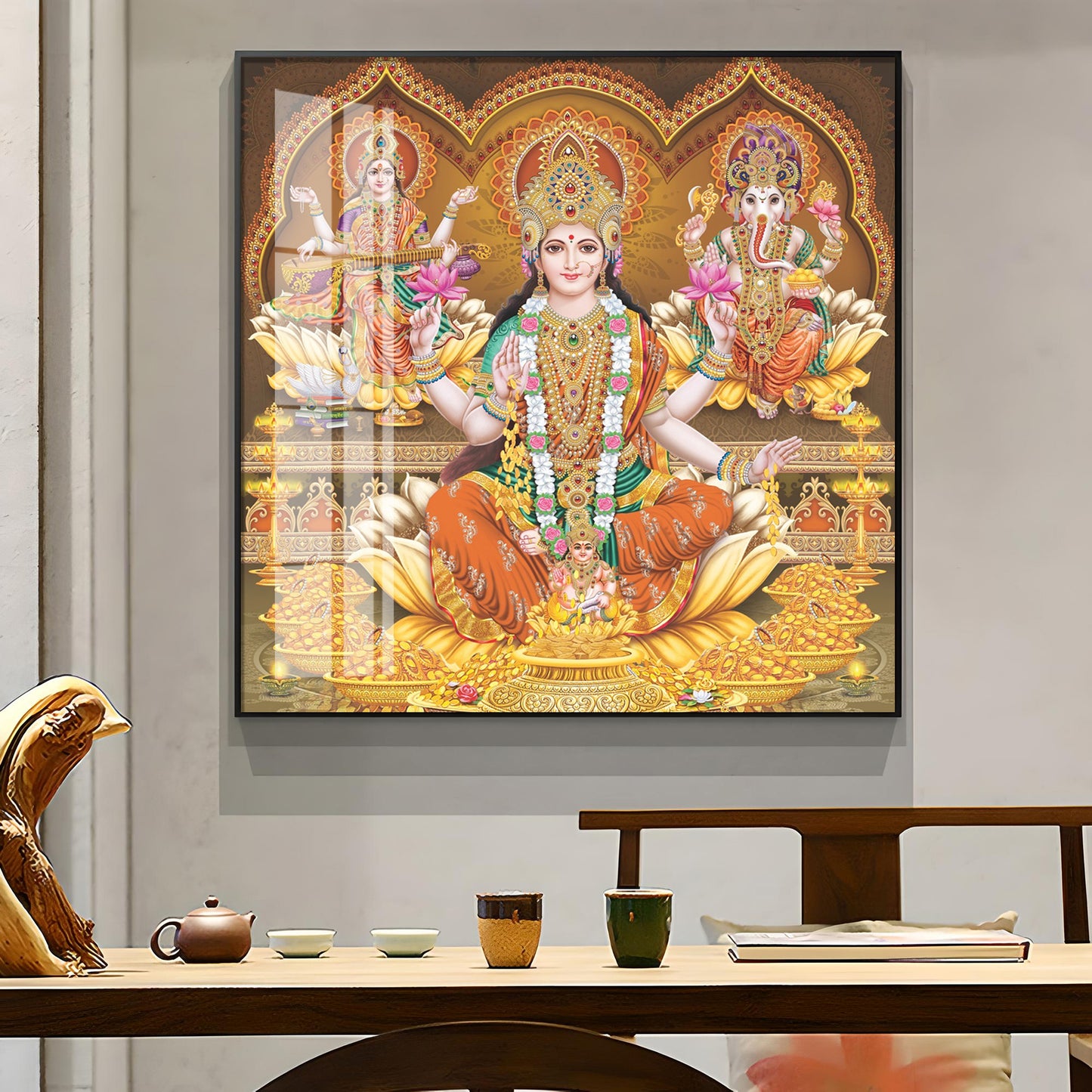 Spritual Deities Blessings Premium Acrylic Square Wall Art