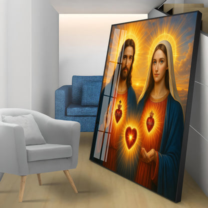 Most Sacred Heart of Jesus Premium Acrylic Square Wall Art