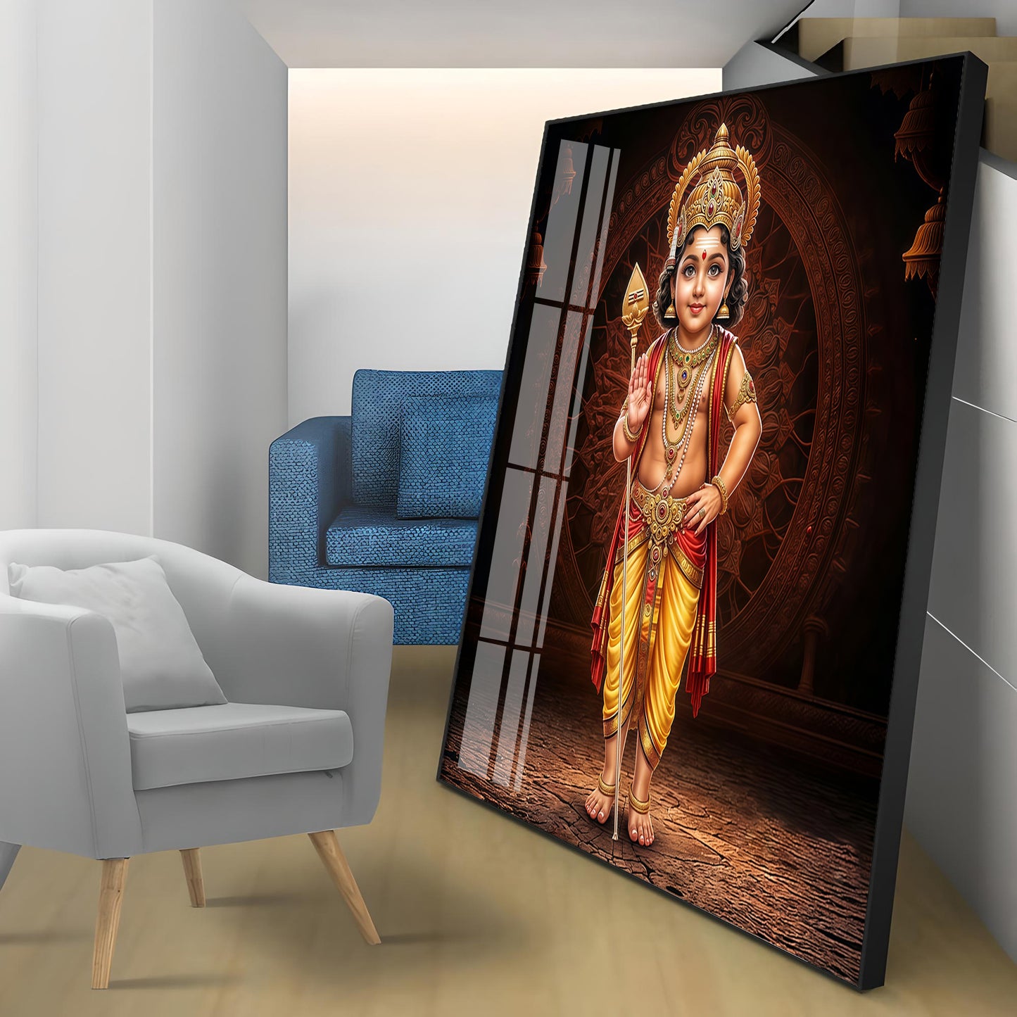Bhagwan Murugan Ji Premium Acrylic Square Wall Art