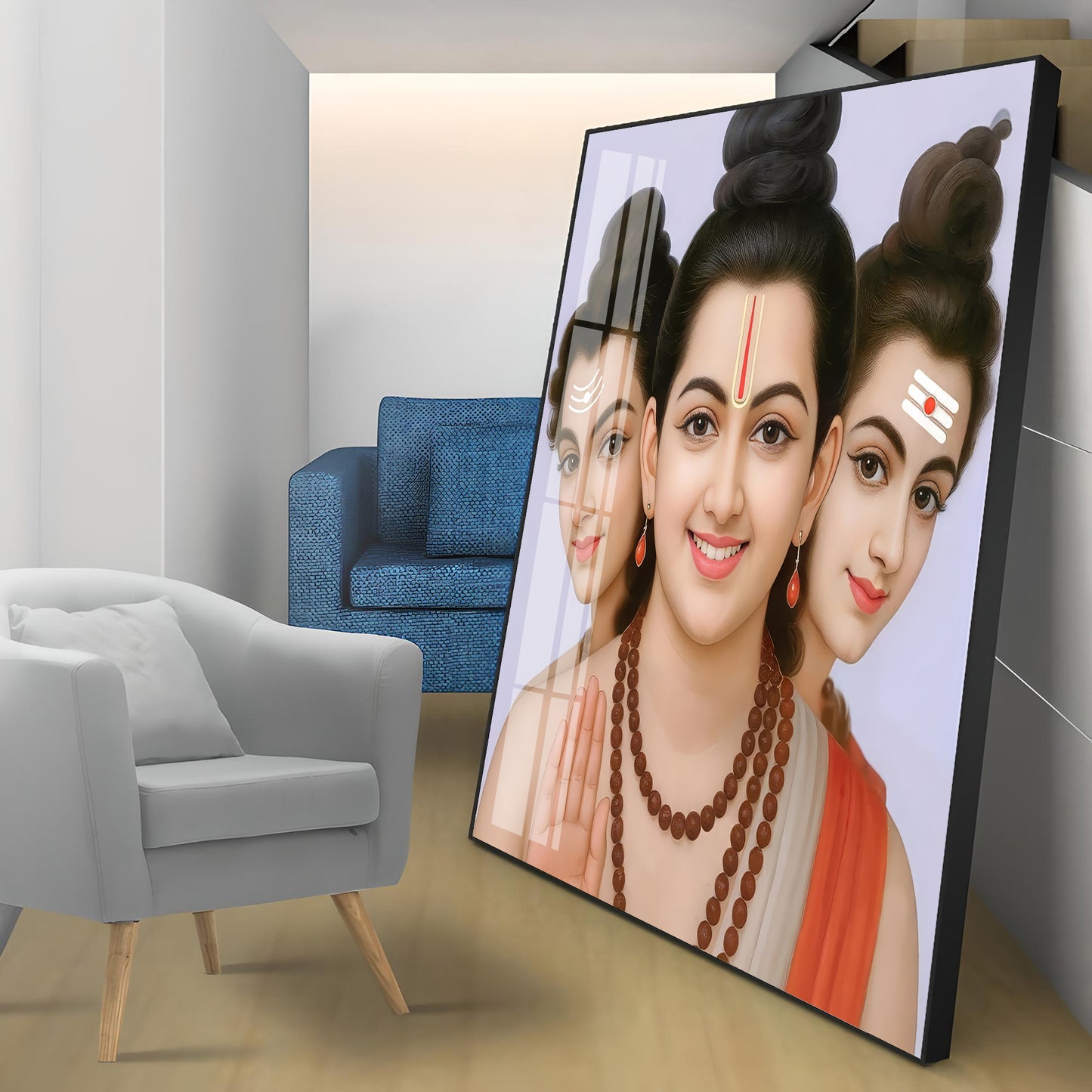 Sri Dattatreya Maharaj Ji Premium Acrylic Square Wall Art