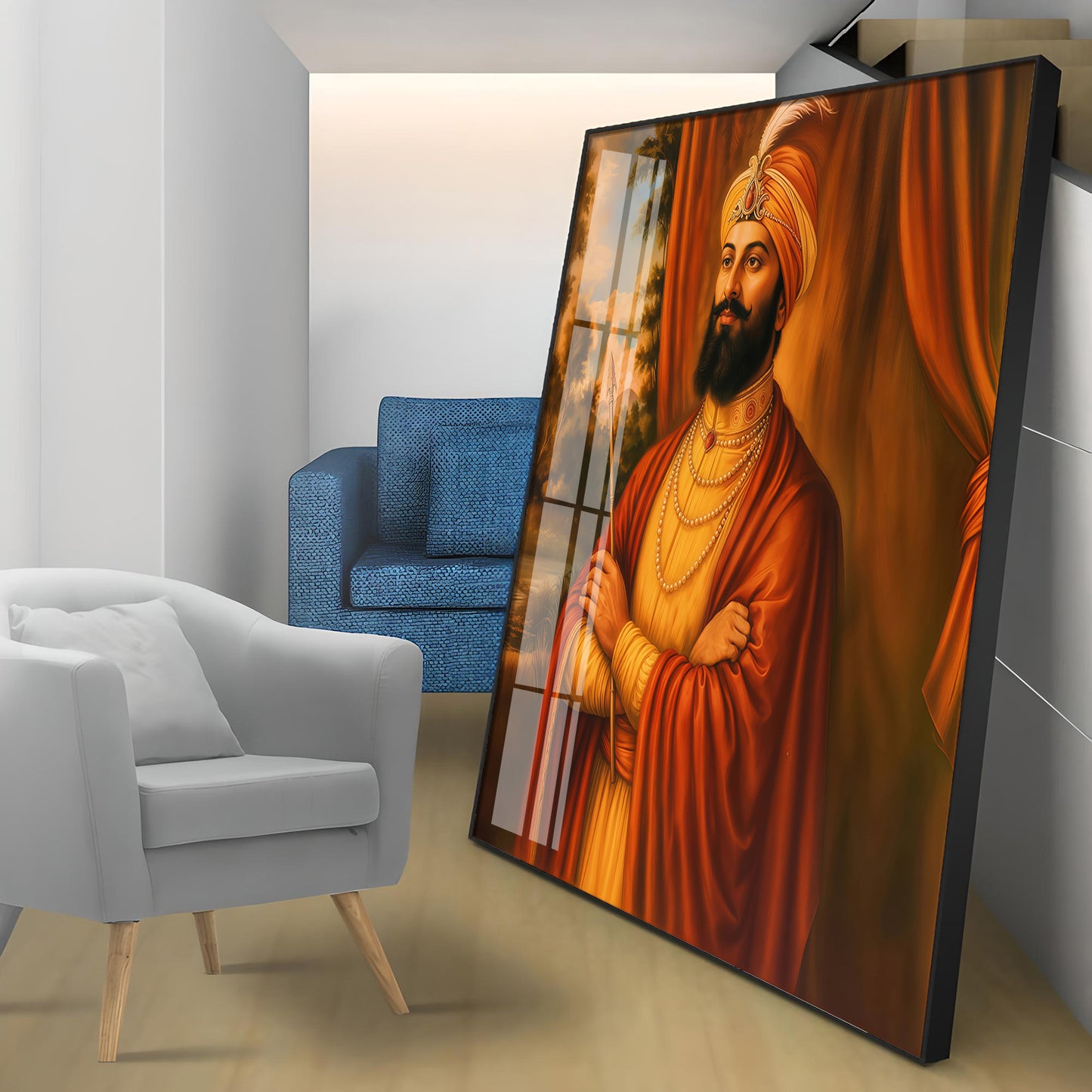 Divine Guru Gobind Singh Ji Premium Acrylic Square Wall Art