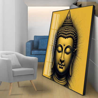 Lord Buddha Blessing Premium Acrylic Square Wall Art