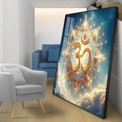 Divine Ohm Symbol Premium Acrylic Square Wall Art