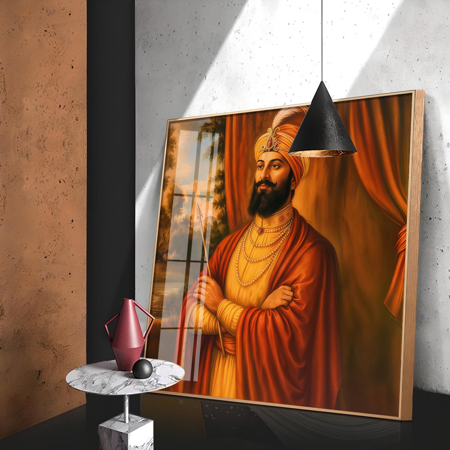Divine Guru Gobind Singh Ji Premium Acrylic Square Wall Art