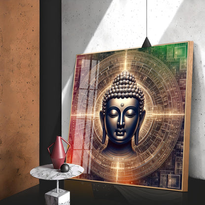 Divine and Peaceful Buddha Premium Acrylic Square Wall Art
