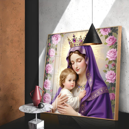 Holy Mother Of God Premium Acrylic Square Wall Art