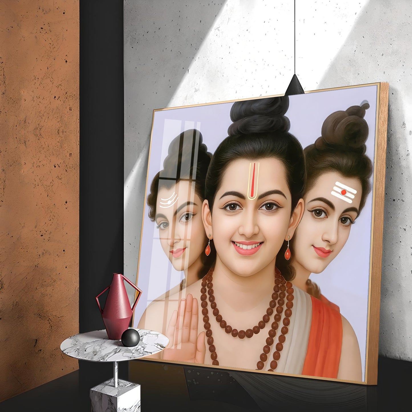 Sri Dattatreya Maharaj Ji Premium Acrylic Square Wall Art