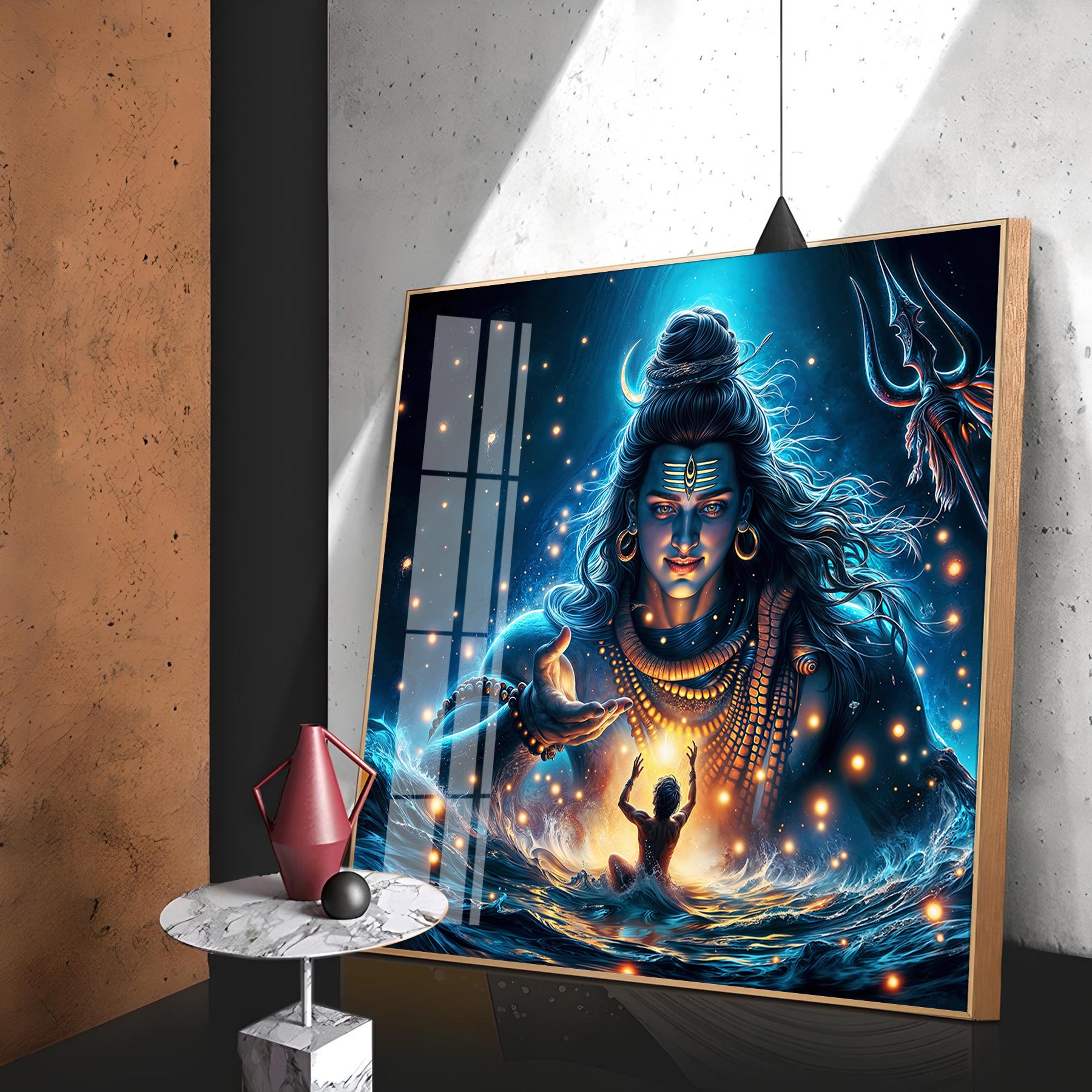 Cosmic Shiva Premium Acrylic Square Wall Art