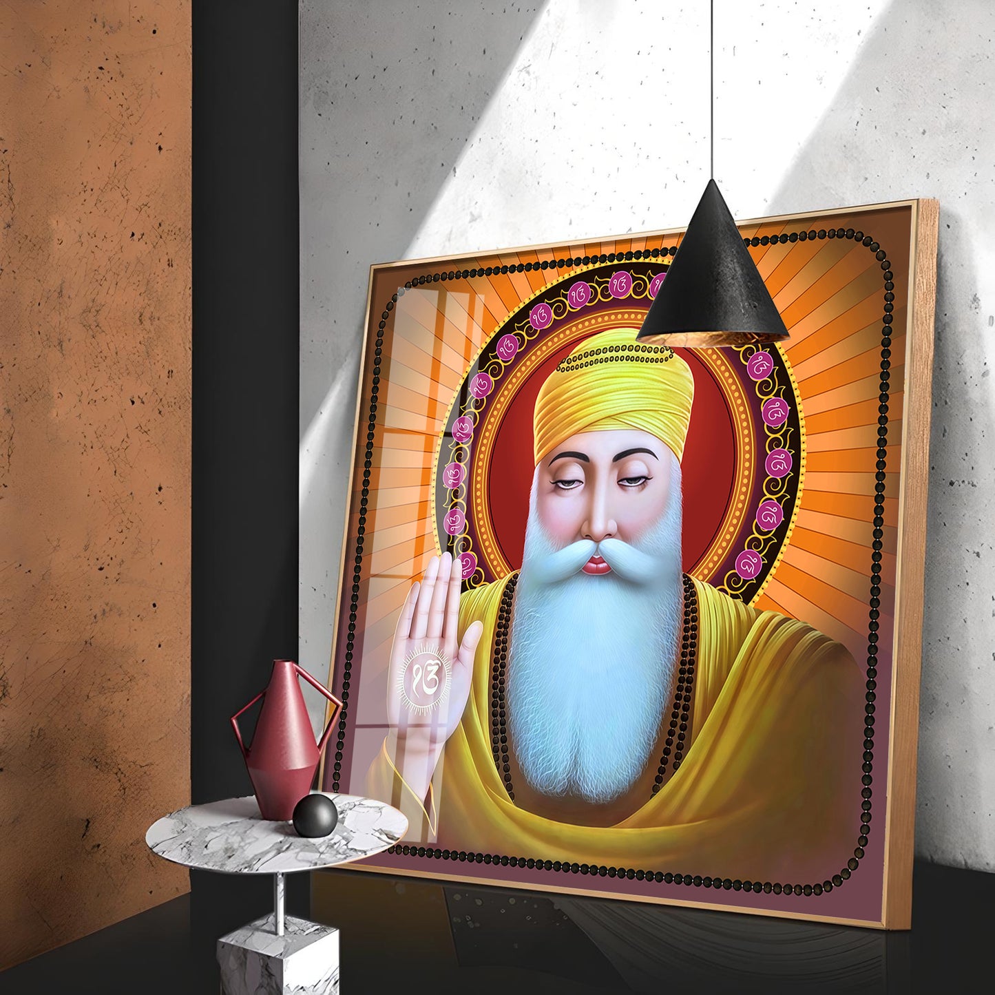 Guru Nanak Ji Premium Acrylic Square Wall Art