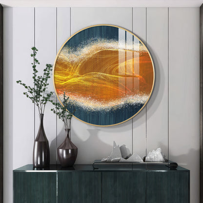 Waveform Whirl Premium Acrylic Round Wall Art