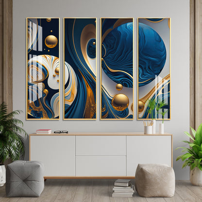 Exploring Universe Premium Acrylic Vertical Wall Art (set of 4)