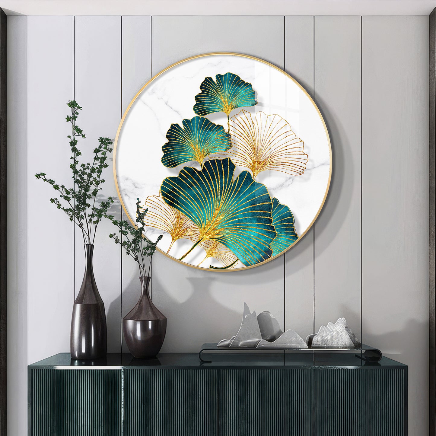 Emerland Petal Art Premium Acrylic Round Wall Art