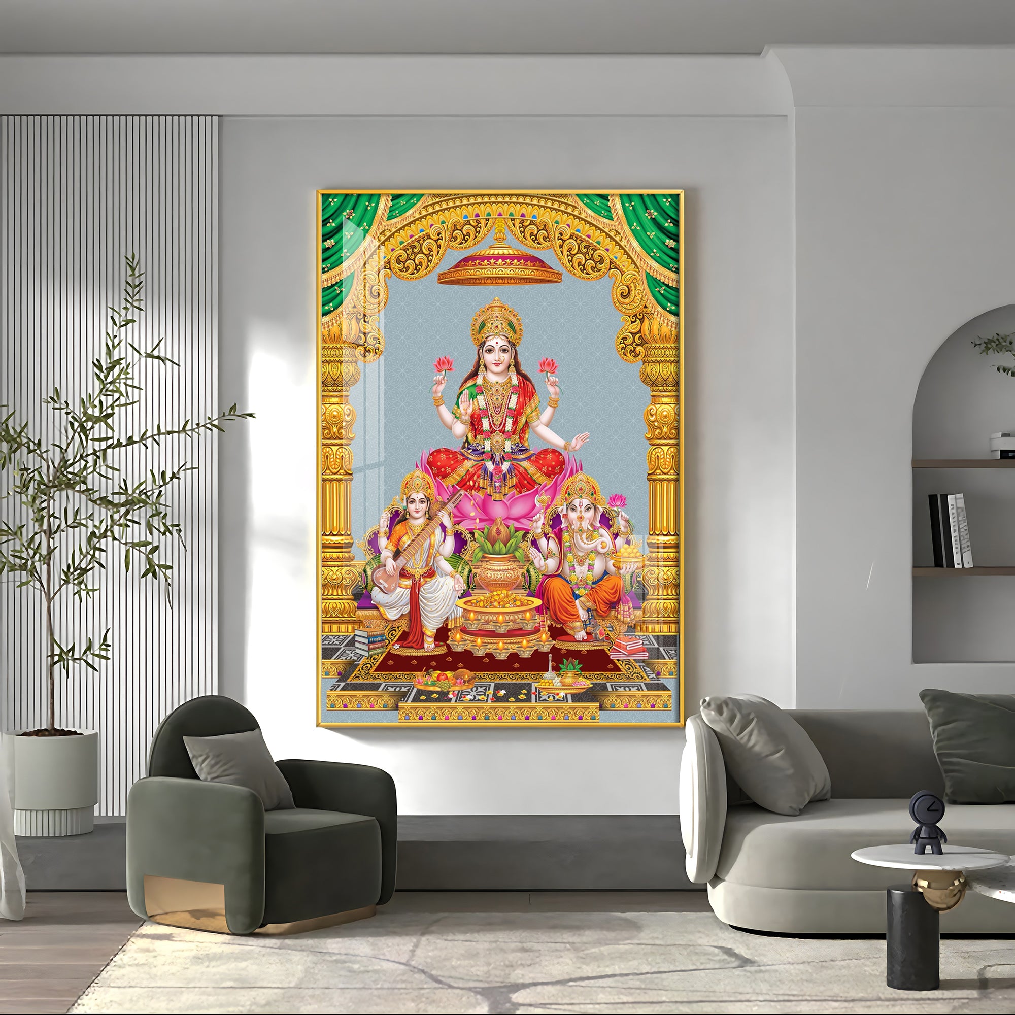 Sacred God And Goddess Premium Acrylic Vertical Wall Art