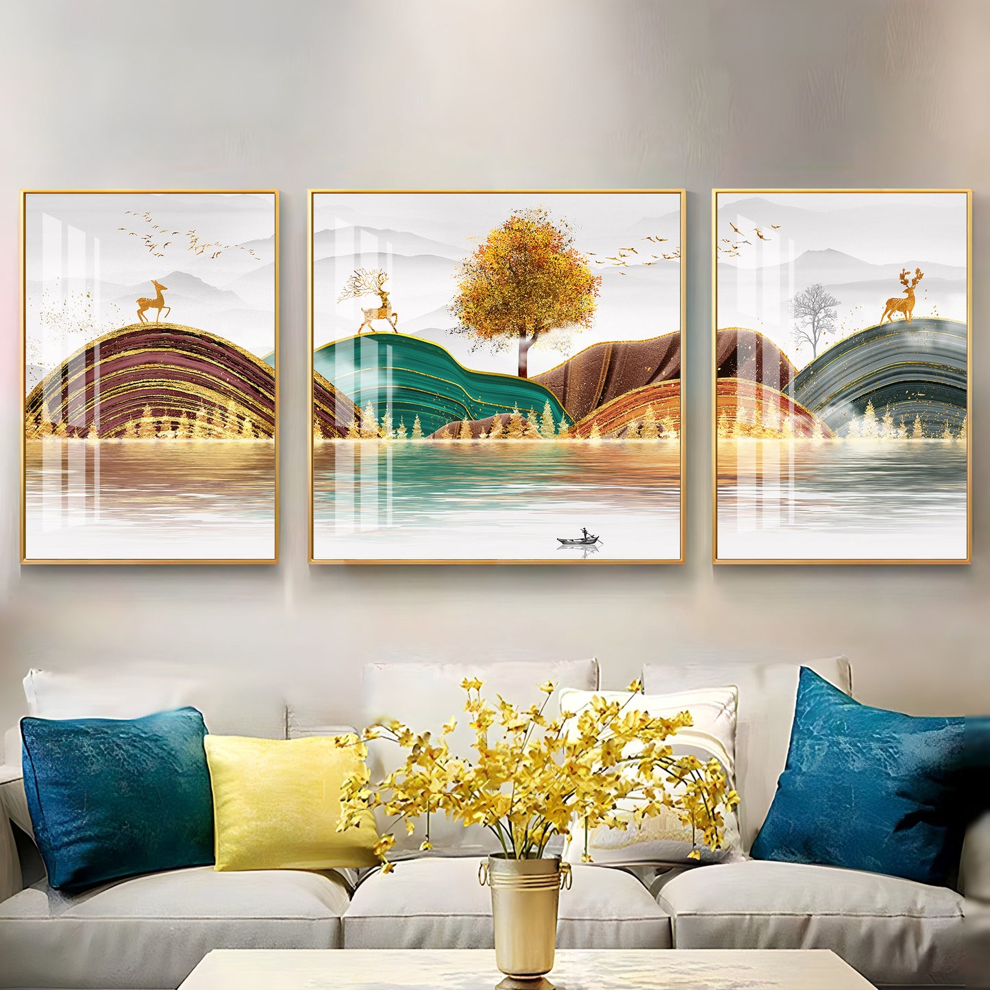 Mountain Ranges Premium Acrylic Wall Art (Set of 3)