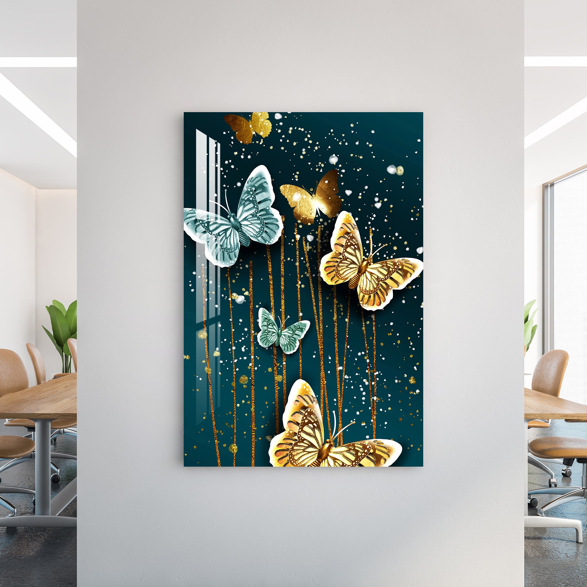 Glittering Butterfly Acrylic Wall Art