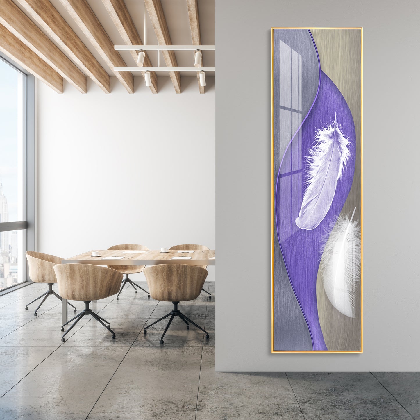Purple Whispers Premium Acrylic Vertical Wall Art
