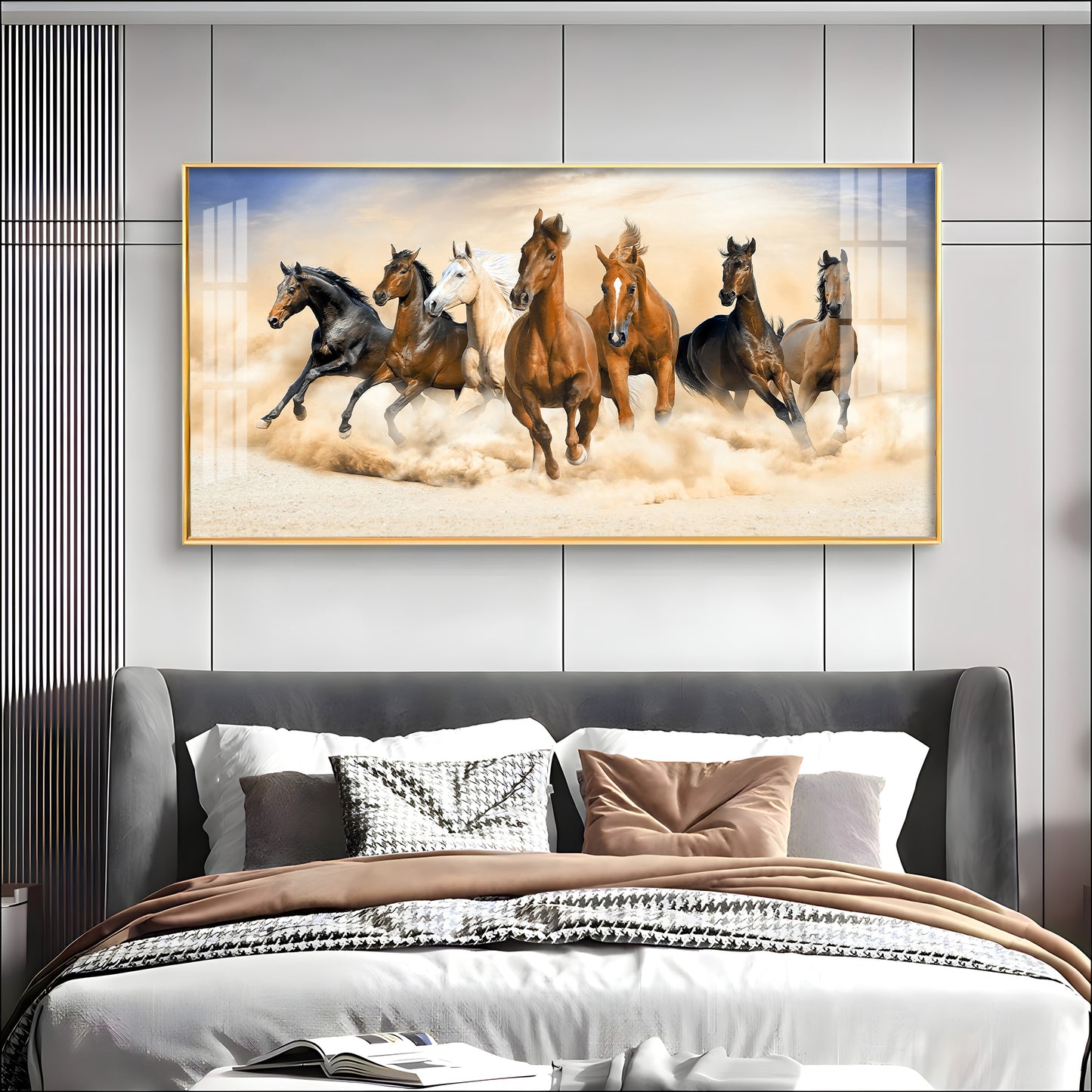 Herd of Horses Premium Acrylic Horizontal Wall Art