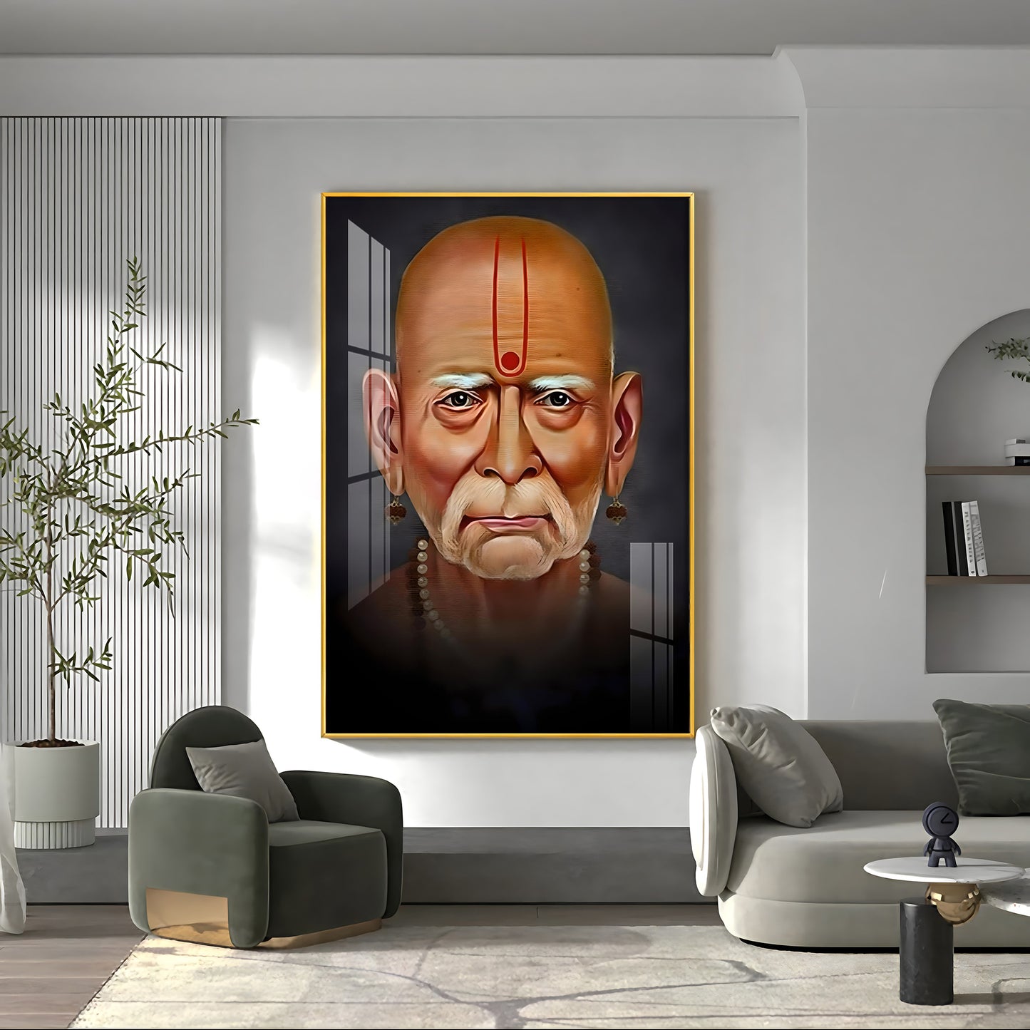 Crimson Visage Premium Vertical Acrylic Wall Art