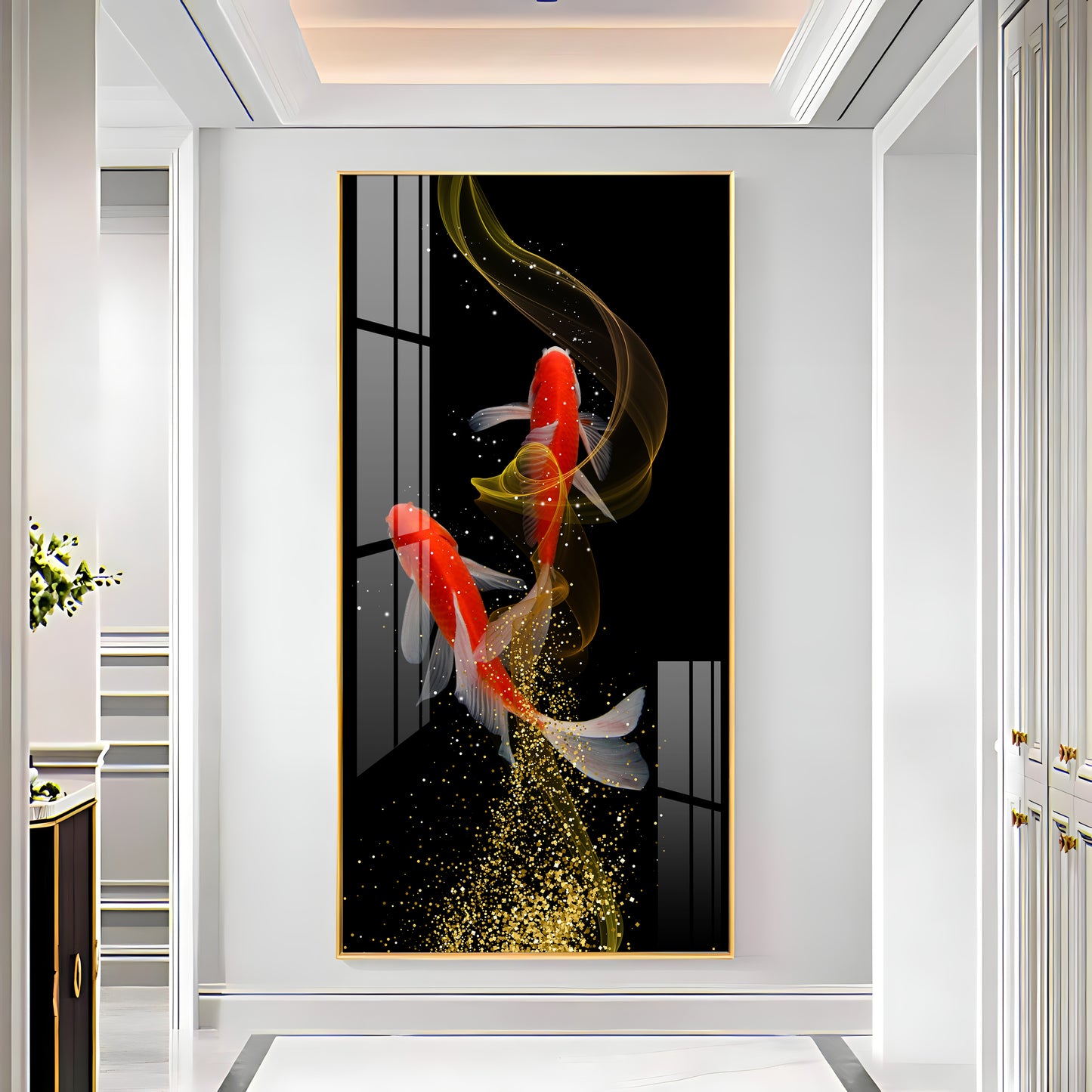 Rare Lucky Fish Premium Acrylic Vertical Wall Art