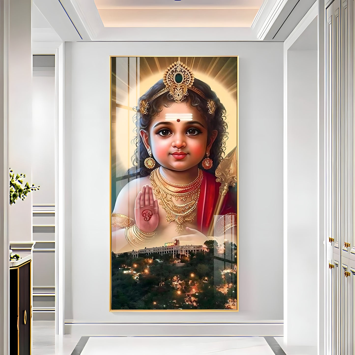 Lord Muruga Premium Acrylic Vertical Wall Art