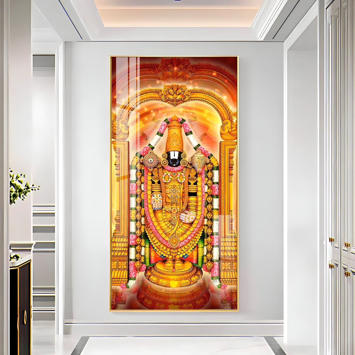 Shree Tirumala Deva Premium Acrylic Vertical Wall Art