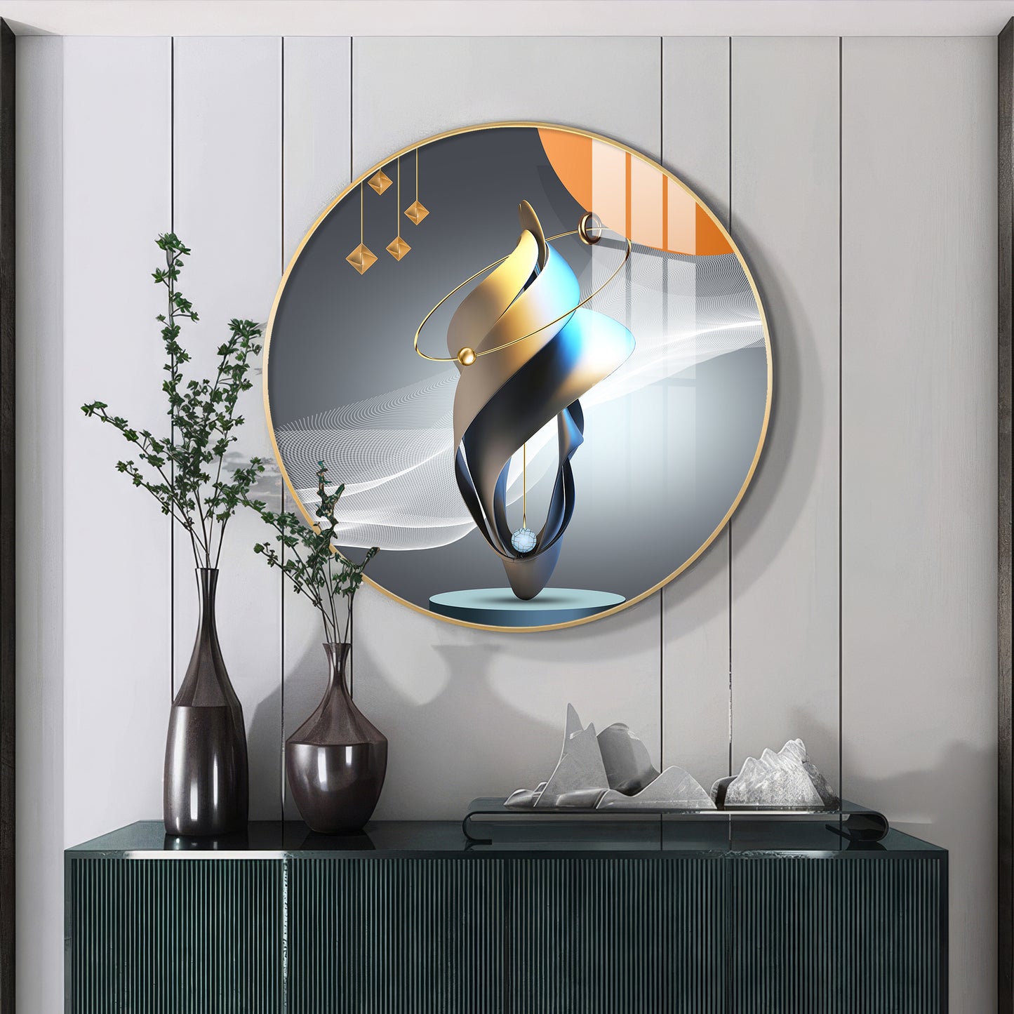 Modern Muse Premium Acrylic Round Wall Art