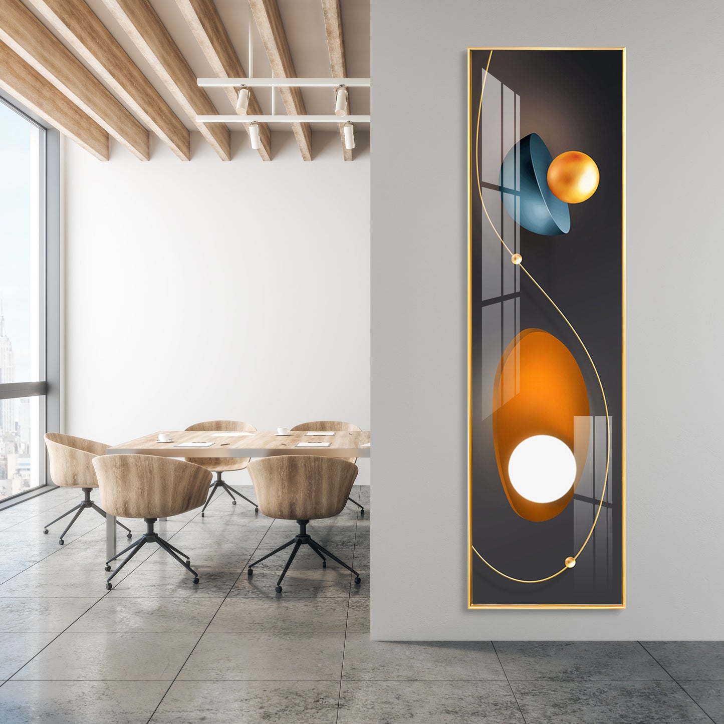 Color Glow Trio Premium Acrylic Vertical Wall Art