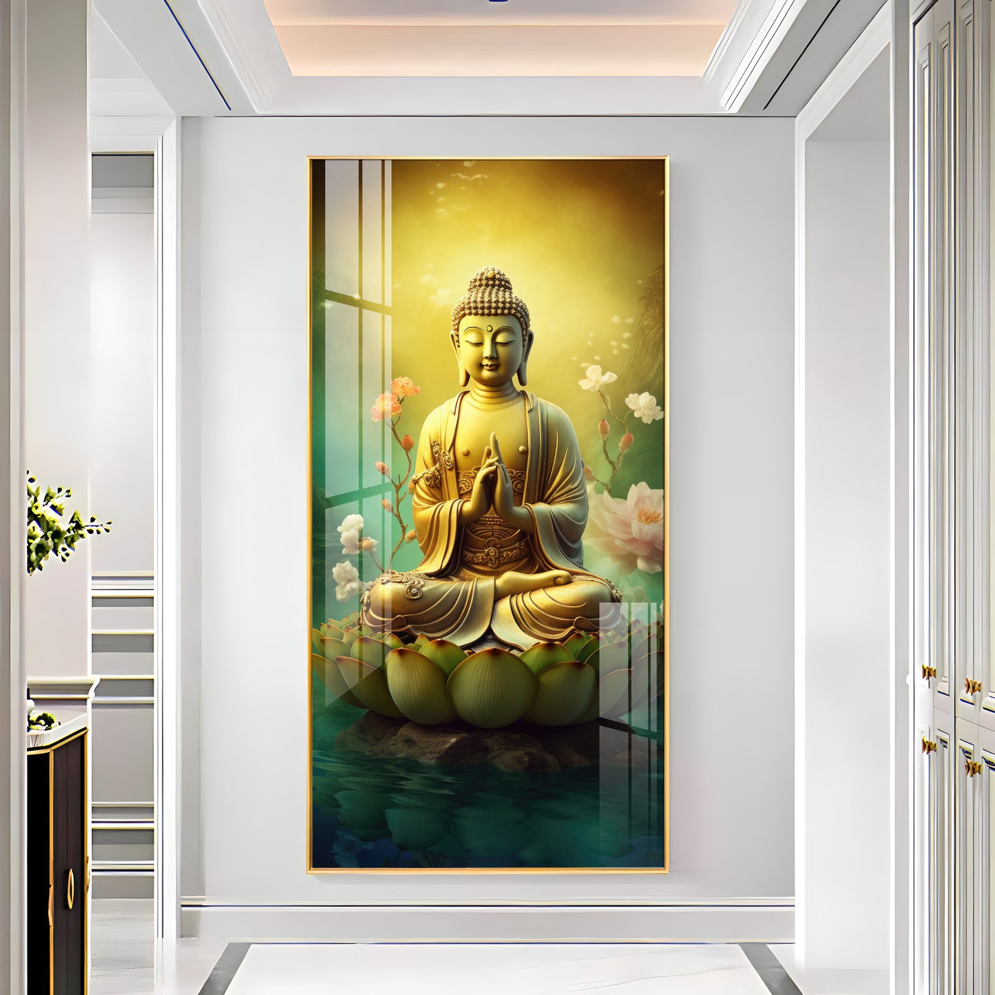 Peaceful Buddha Premium Acrylic Vertical Wall Art