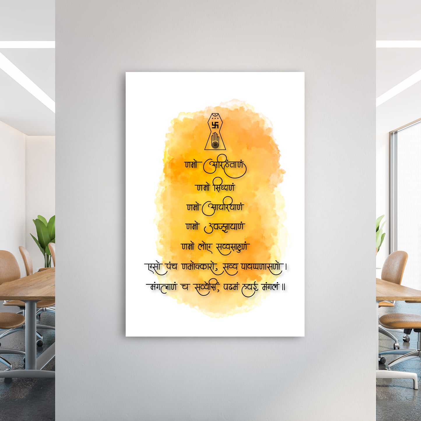 Namokar Mantra Acrylic Wall Art