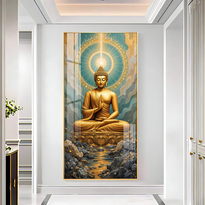Buddha Bliss Premium Acrylic Vertical Wall Art